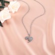 couple heart necklaces for him and her