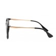 black square sunglasses with gold trim