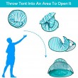 lake green portable baby tent