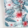 leaf floral and flamingo print hawaiian shirt