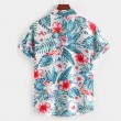 leaf flamingo hawaiian shirt