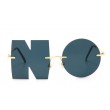 letter design tinted lens black sunglasses