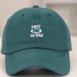 letter embroidered dark green baseball cap