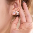 mermaid scale earrings studs