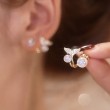 silver mermaid stud earrings for sensitive ears