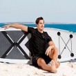 stand up paddle black and white board