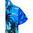bright blue Coconut Palm Print Hawaii Shirt