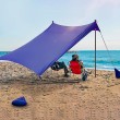 pop up beach tent sun shelter upf50+ with sand shovel