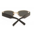  rectangular lens metal frame sunglasses