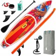 red inflatable stand up paddle board