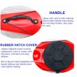 red sit in sea kayak