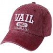 red wine baseball cap with embroidery