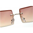 rimless rectangle sunglasses