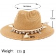  tassel and shell decor straw hats