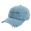 slogan embroidered baseball cap