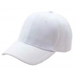 solid white plain baseball cap