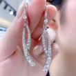silver tassel drop earrings
