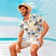  tropical leaf print shirt