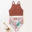 tropical print bikini swimsuit