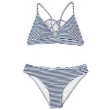 v-neck striped regular size swimwear