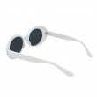 white oval retro sunglasses